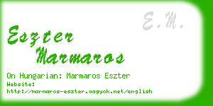 eszter marmaros business card